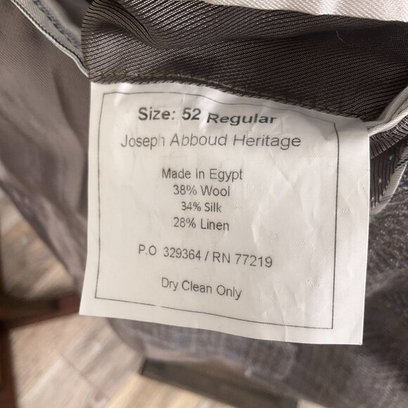 Joseph Abboud Blazer Men 52R Brown Blue Plaid Heritage E Thomas Wool Silk Jacket - Picture 7 of 13